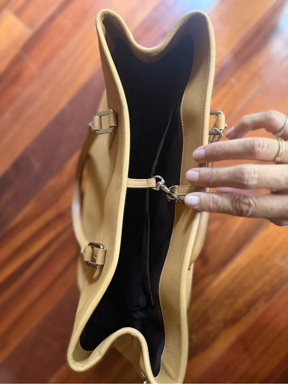 Coach Leather Tote in Camel